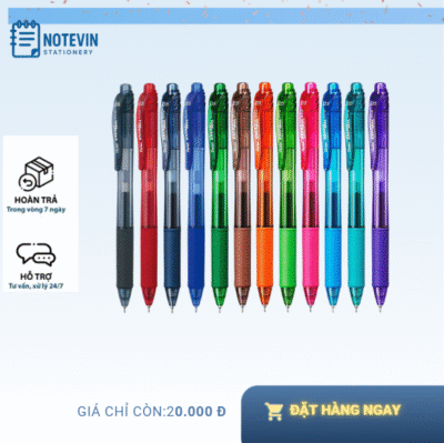 bút bi pentel full 12 màu