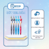 Bút Gel Bấm 0.5mm Mực Đen Xanh Đỏ Notevin - Bộ 5 Bút + 20 Ruột Thay, Viết Trơn, Cầm Êm, Văn Phòng Học Sinh